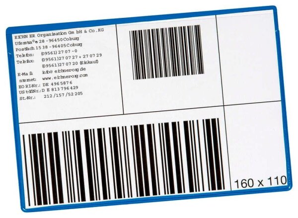 EICHNER Etikettentaschen blau 16,0 x 11,0 cm, 10 St.