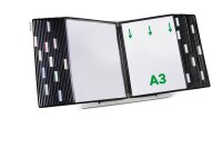tarifold Sichttafelsystem 433407 DIN A3 schwarz mit 40...