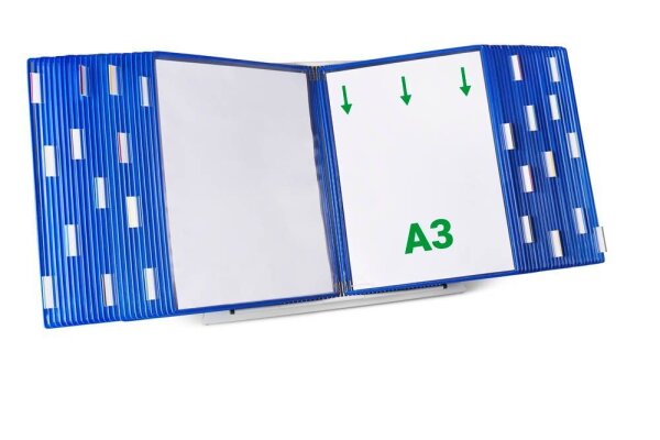 tarifold Sichttafelsystem 433501 DIN A3 blau mit 50 St. Sichttafeln, 1 St.