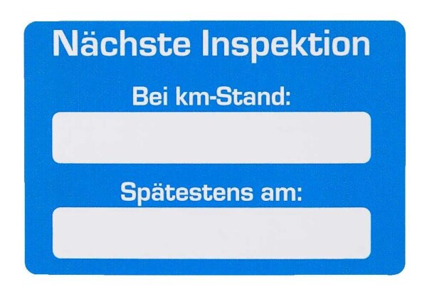 EICHNER Aufkleber Nächste Inspektion bei, blau/weiß, 250 St.