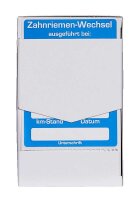 EICHNER Aufkleber Zahnriemen-Wechsel ausgeführt bei, blau/weiß, 250 St.