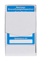 EICHNER Aufkleber Nächster Bremsflüssigkeitswechsel bei, blau/weiß, 250 St.