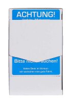 EICHNER Aufkleber ACHTUNG! Vorführ-/Mietwagen, blau/weiß, 250 St.