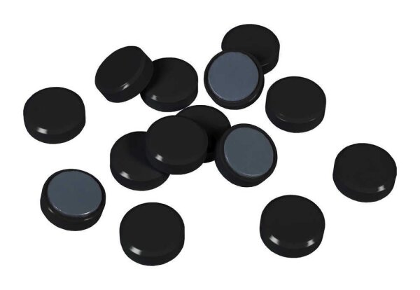 EICHNER Magnete schwarz, Kunststoff Ø 3,0 cm, 20 St.