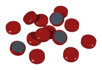 EICHNER Magnete rot, Kunststoff Ø 3,0 cm, 20 St.