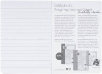 OXFORD Schulhefte Recycling Lineatur 51 liniert DIN A6 ohne Rand, 32 Blatt, 1 St.