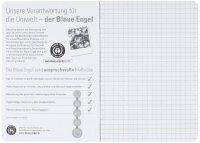 OXFORD Schulhefte Recycling Lineatur 52 kariert DIN A6 ohne Rand, 32 Blatt, 1 St.