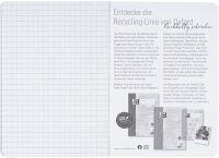 OXFORD Schulhefte Recycling Lineatur 52 kariert DIN A6 ohne Rand, 32 Blatt, 1 St.