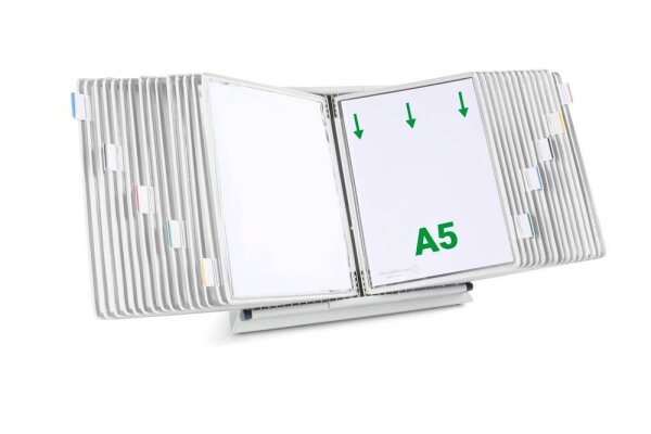 tarifold Sichttafelsystem 435302 DIN A5 weiß mit 30 St. Sichttafeln, 1 St.