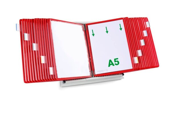 tarifold Sichttafelsystem 435303 DIN A5 rot mit 30 St. Sichttafeln, 1 St.