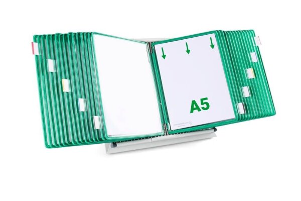 tarifold Sichttafelsystem 435305 DIN A5 grün mit 30 St. Sichttafeln, 1 St.