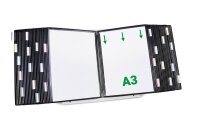 tarifold Sichttafelsystem 433507 DIN A3 schwarz mit 50...