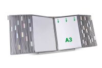 tarifold Sichttafelsystem 433600 DIN A3 grau mit 60 St....