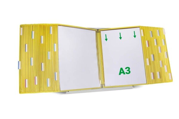 tarifold Sichttafelsystem 433604 DIN A3 gelb mit 60 St. Sichttafeln, 1 St.