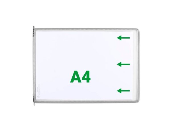 tarifold Sichttafeln mit 5 Aufsteckreitern DIN A4 quer grau, Öffnung seitlich, 20 St.