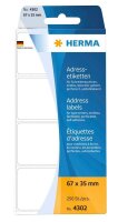 HERMA Adressetiketten 4302 weiß 67,0 x 35,0 mm, 250...