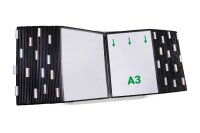 tarifold Sichttafelsystem 433607 DIN A3 schwarz mit 60...