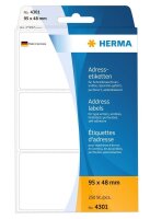 HERMA Adressetiketten 4301 weiß 95,0 x 48,0 mm, 250...