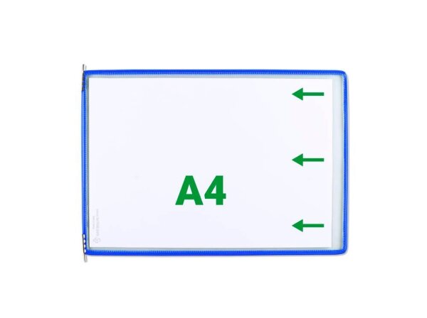 tarifold Sichttafeln mit 5 Aufsteckreitern DIN A4 quer blau, Öffnung seitlich, 20 St.