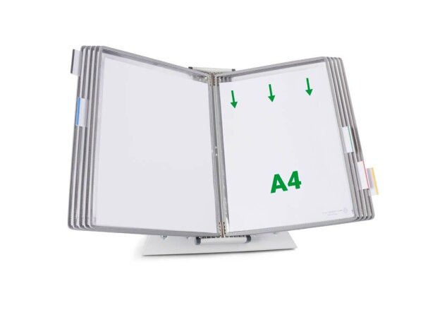 tarifold Sichttafelsystem 434100 DIN A4 grau mit 10 St. Sichttafeln, 1 St.