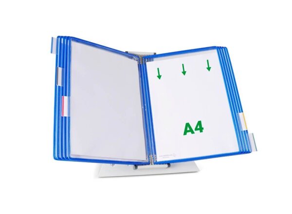 tarifold Sichttafelsystem 434101 DIN A4 blau mit 10 St. Sichttafeln, 1 St.