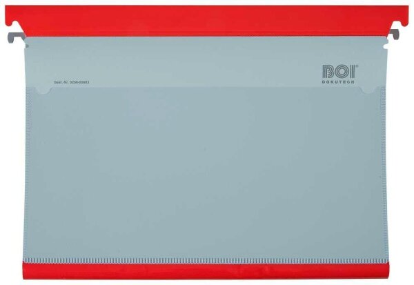 BOI Patienten-Dokumentations-Hängemappe Kunststoff rot DIN A4 1x Schlauchmechanik, 1 St.