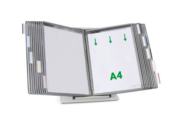 tarifold Sichttafelsystem 434200 DIN A4 grau mit 20 St. Sichttafeln, 1 St.