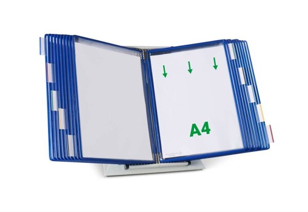 tarifold Sichttafelsystem 434201 DIN A4 blau mit 20 St. Sichttafeln, 1 St.