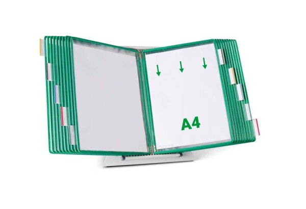 tarifold Sichttafelsystem 434205 DIN A4 grün mit 20 St. Sichttafeln, 1 St.