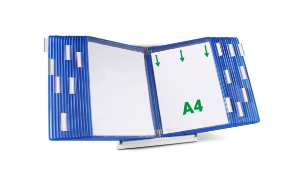 tarifold Sichttafelsystem 434301 DIN A4 blau mit 30 St. Sichttafeln, 1 St.