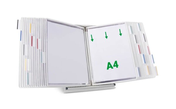 tarifold Sichttafelsystem 434302 DIN A4 weiß mit 30 St. Sichttafeln, 1 St.