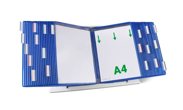 tarifold Sichttafelsystem 434401 DIN A4 blau mit 40 St. Sichttafeln, 1 St.
