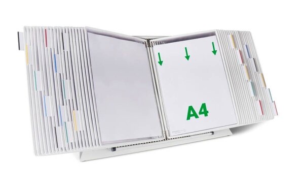 tarifold Sichttafelsystem 434402 DIN A4 weiß mit 40 St. Sichttafeln, 1 St.