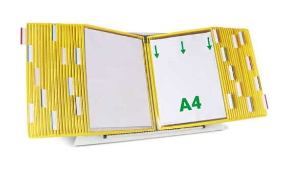tarifold Sichttafelsystem 434404 DIN A4 gelb mit 40 St. Sichttafeln, 1 St.