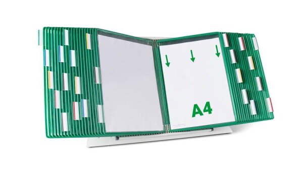 tarifold Sichttafelsystem 434405 DIN A4 grün mit 40 St. Sichttafeln, 1 St.