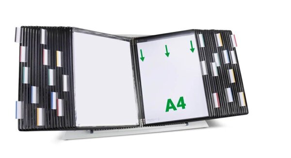 tarifold Sichttafelsystem 434407 DIN A4 schwarz mit 40 St. Sichttafeln, 1 St.