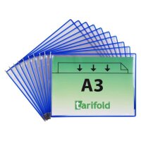 tarifold Sichttafeln DIN A3 quer blau, Öffnung oben,...