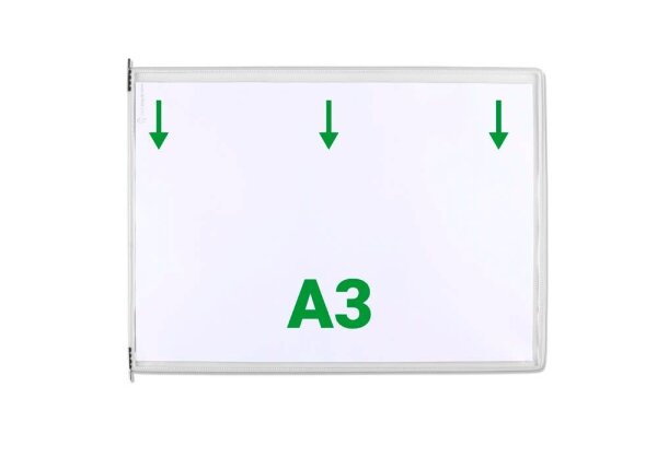 tarifold Sichttafeln DIN A3 quer weiß, Öffnung oben, 10 St.