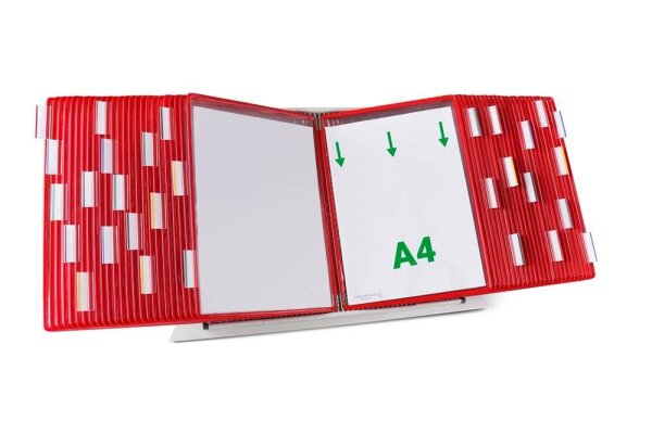 tarifold Sichttafelsystem 434503 DIN A4 rot mit 50 St. Sichttafeln, 1 St.