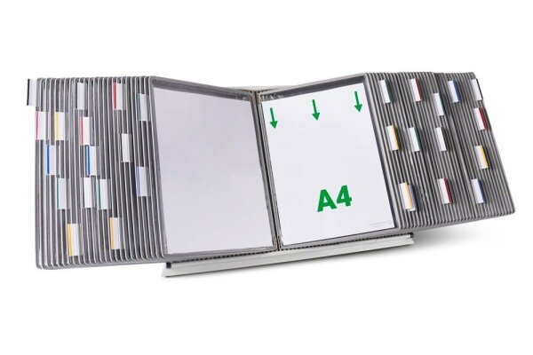 tarifold Sichttafelsystem 434600 DIN A4 grau mit 60 St. Sichttafeln, 1 St.