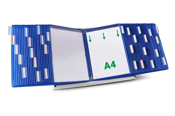 tarifold Sichttafelsystem 434601 DIN A4 blau mit 60 St. Sichttafeln, 1 St.