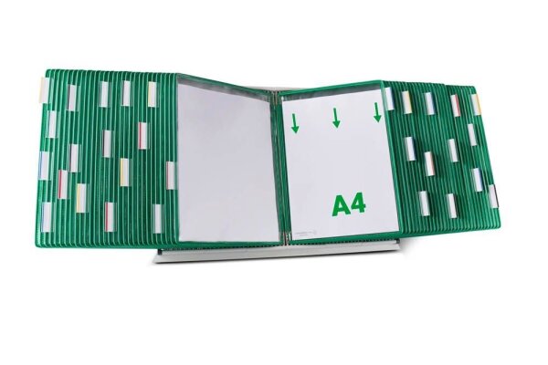 tarifold Sichttafelsystem 434605 DIN A4 grün mit 60 St. Sichttafeln, 1 St.