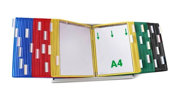 tarifold Sichttafelsystem 434609 DIN A4 farbsortiert mit 60 St. Sichttafeln, 1 St.