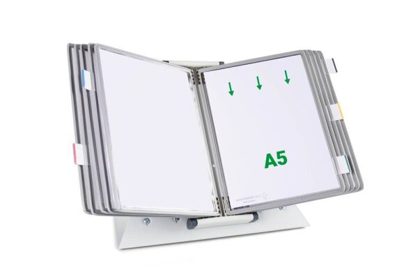 tarifold Sichttafelsystem 435100 DIN A5 grau mit 10 St. Sichttafeln, 1 St.
