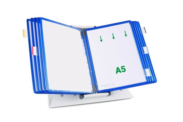 tarifold Sichttafelsystem 435101 DIN A5 blau mit 10 St. Sichttafeln, 1 St.