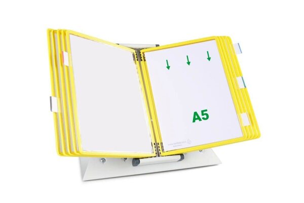 tarifold Sichttafelsystem 435104 DIN A5 gelb mit 10 St. Sichttafeln, 1 St.