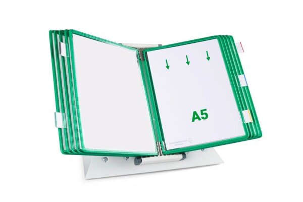 tarifold Sichttafelsystem 435105 DIN A5 grün mit 10 St. Sichttafeln, 1 St.