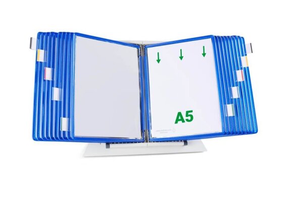 tarifold Sichttafelsystem 435201 DIN A5 blau mit 20 St. Sichttafeln, 1 St.