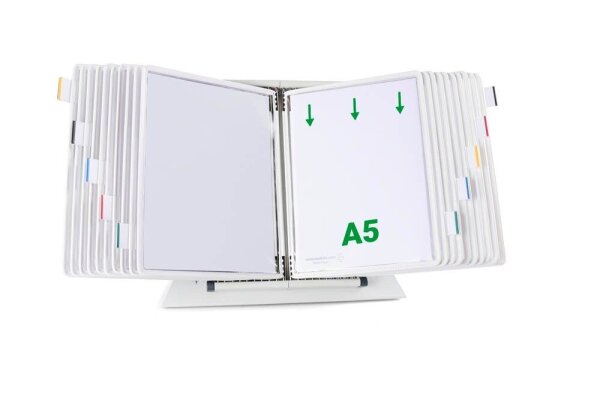 tarifold Sichttafelsystem 435202 DIN A5 weiß mit 20 St. Sichttafeln, 1 St.