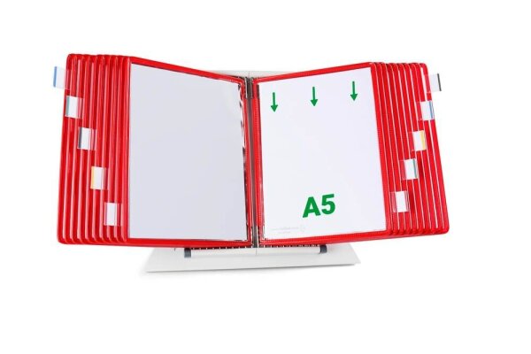 tarifold Sichttafelsystem 435203 DIN A5 rot mit 20 St. Sichttafeln, 1 St.